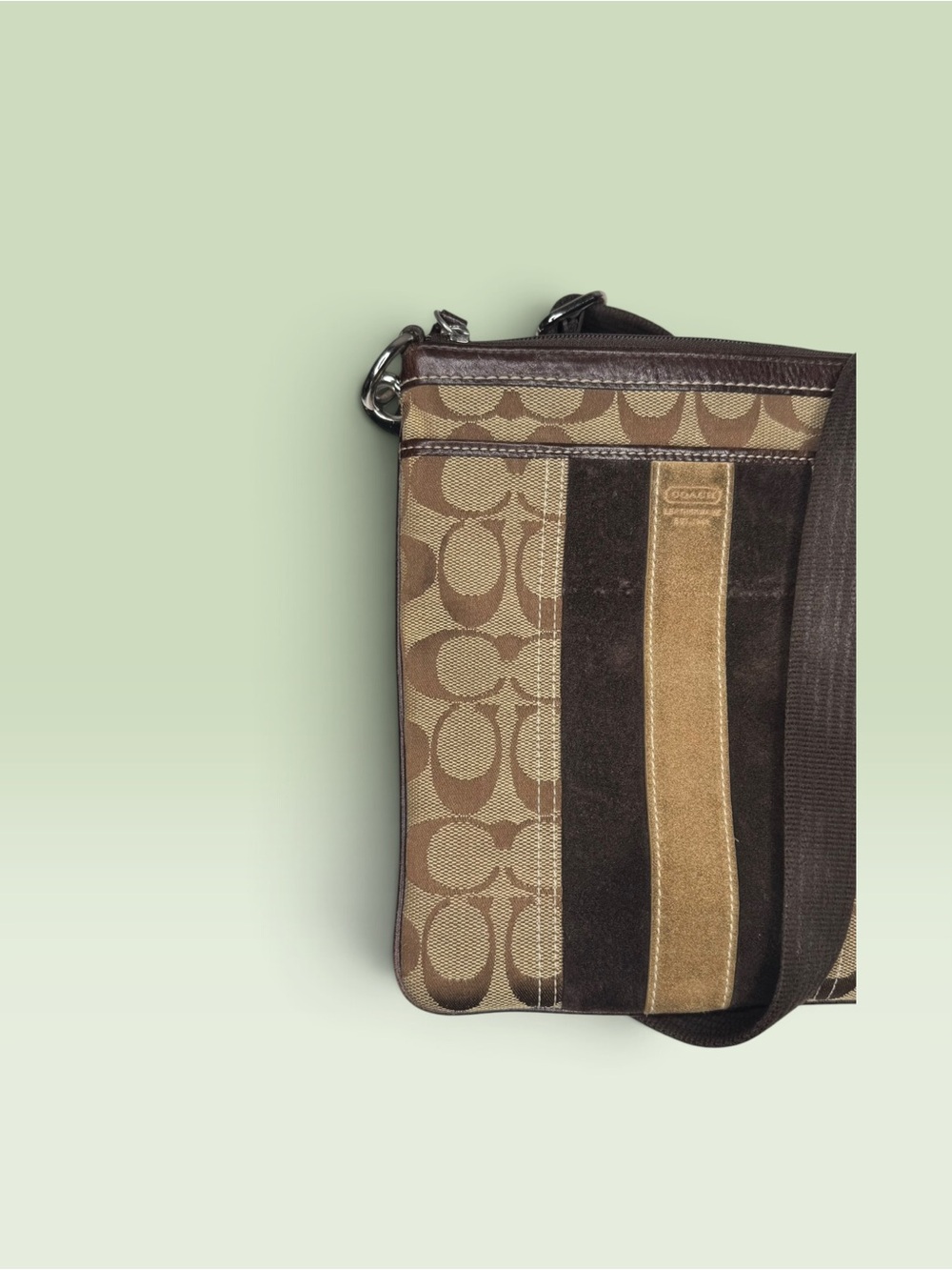 Coach Signature Stripe Swingpack - Picture 3 of 11